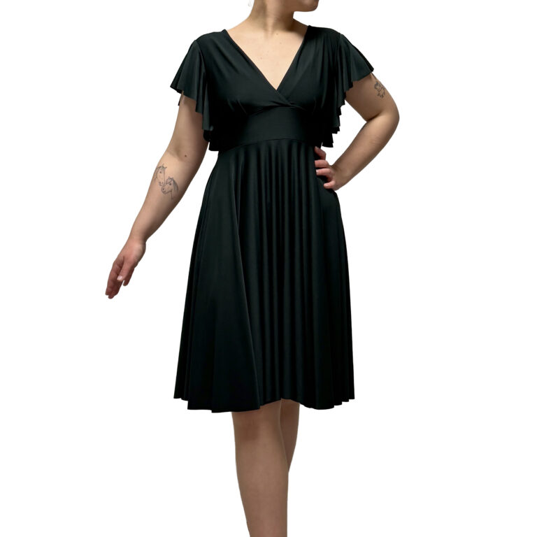 silver_fashion_1945_mekko_tummanvihreä_sivu